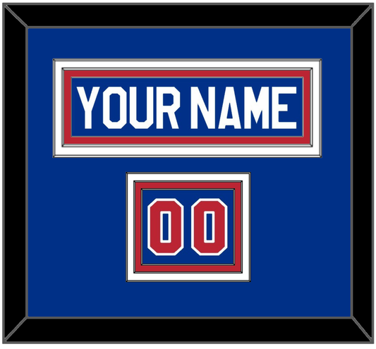 United States Men’s Hockey Nameplate & Number (Shoulder) - 1980 Olympics Road Blue - Premier Tier 2