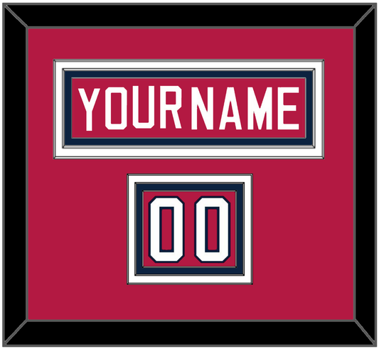 United States Men’s Hockey Nameplate & Number (Shoulder) - 2002 Olympics Road Blue - Premier Tier 2
