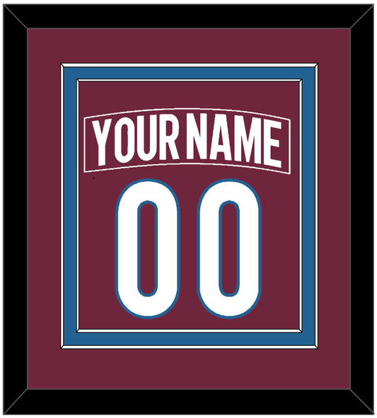 Colorado Nameplate & Number (Back) Combined - Home Burgundy - Signature Tier 2
