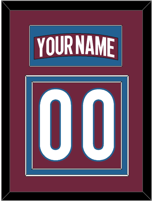 Colorado Nameplate & Number (Back) - Home Burgundy - Signature Tier 2