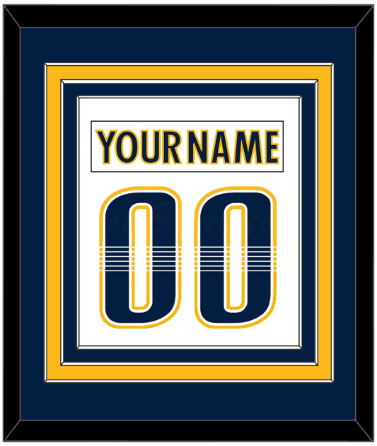 Nashville Nameplate & Number (Back) Combined - Road White - Premier Tier 3