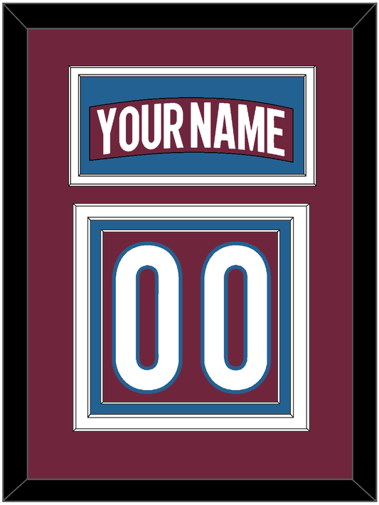 Colorado Nameplate & Number (Back) - Home Burgundy - Premier Tier 2