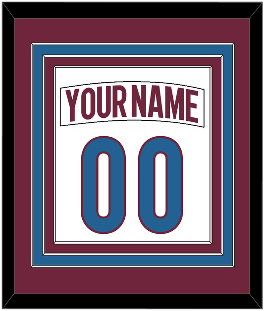 Colorado Nameplate & Number (Back) Combined - Road White - Premier Tier 2