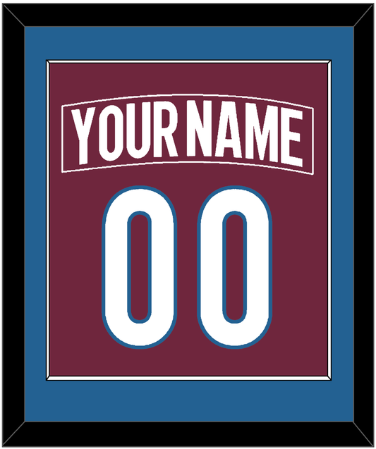 Colorado Nameplate & Number (Back) Combined - Home Burgundy - Essential Tier 2