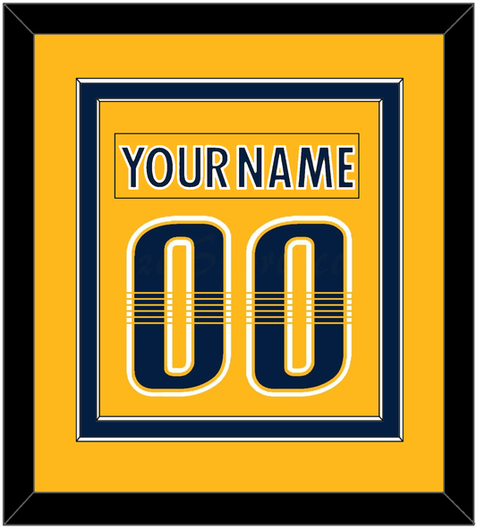 Nashville Nameplate & Number (Back) Combined - Home Gold - Signature Tier 2
