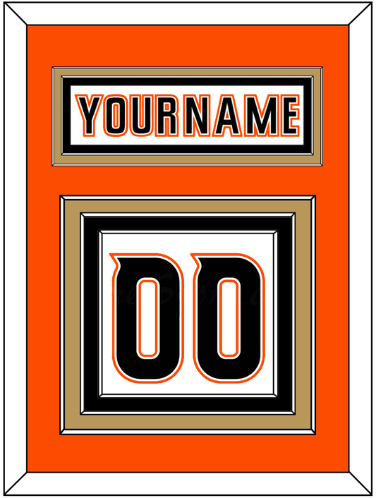 Anaheim Nameplate & Number (Back) - Road White (2014-2024) - Premier Tier 2