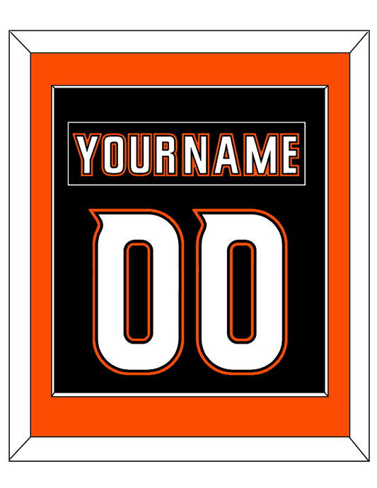 Anaheim Nameplate & Number (Back) Combined - Home Black (2014-2024) - Essential Tier 2