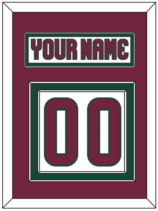 Arizona Nameplate & Number (Back) - Road White - Signature Tier 3