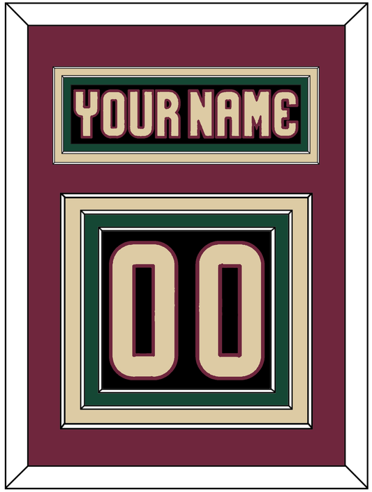 Arizona Nameplate & Number (Back) - Home Black - Premier Tier 3