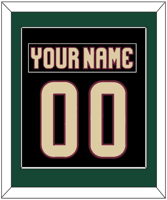 Arizona Nameplate & Number (Back) Combined - Home Black - Essential Tier 2
