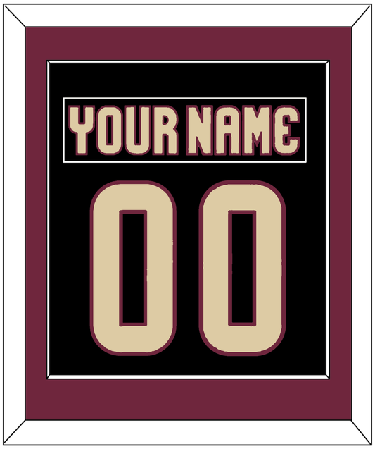 Arizona Nameplate & Number (Back) Combined - Home Black - Essential Tier 3