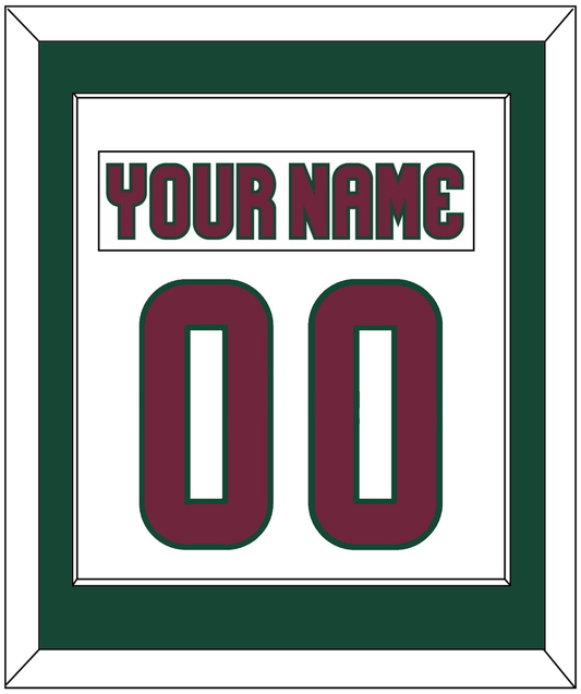 Arizona Nameplate & Number (Back) Combined - Road White - Essential Tier 1
