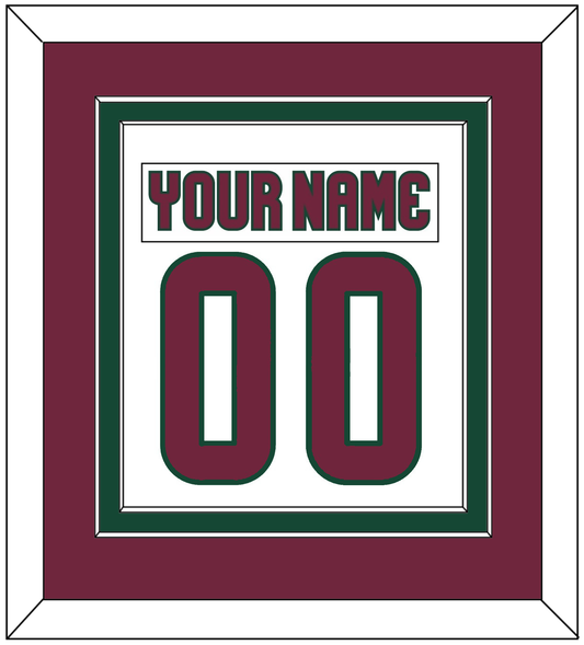 Arizona Nameplate & Number (Back) Combined - Road White - Signature Tier 3