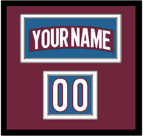 Colorado Nameplate & Number (Shoulder) - Home Burgundy - Signature Tier 2