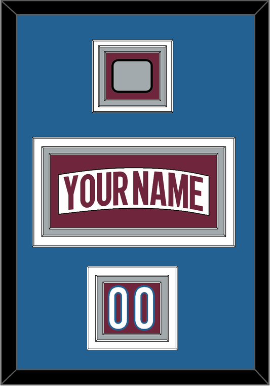 Colorado Nameplate, Number (Shoulder) & 2022 Stanley Cup Champions Patch - Road White - Premier Tier 2