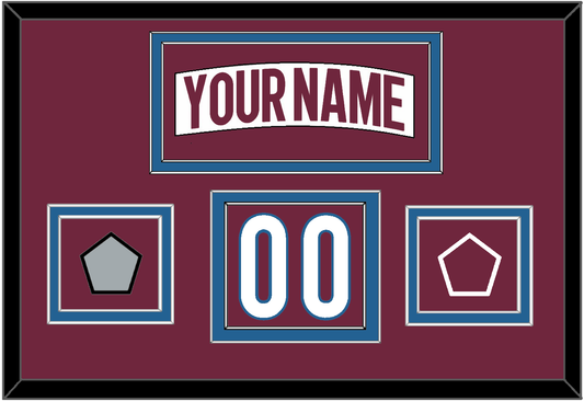 Colorado Nameplate, Number (Shoulder) & 2022 Stanley Cup Finals & Logo Patches - Road White - Signature Tier 2