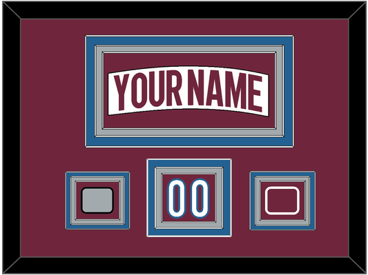 Colorado Nameplate, Number (Shoulder) & 2022 Stanley Cup Champions & Logo Patches - Road White - Premier Tier 2