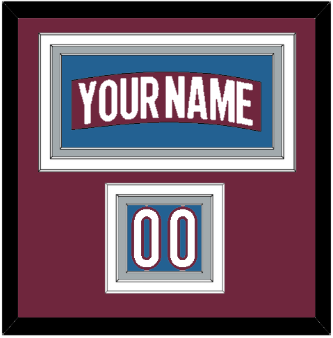 Colorado Nameplate & Number (Shoulder) - Home Burgundy - Premier Tier 2