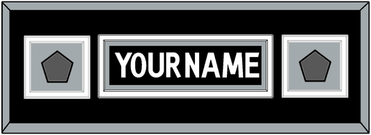 Los Angeles Nameplate With 2 Stanley Cup Champions Patches - Home Black (2011-2017) - Signature Tier 6