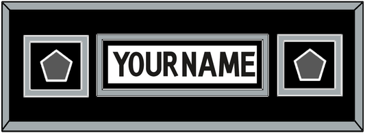 Los Angeles Nameplate With 2 Stanley Cup Champions Patches - Road White (2011-2017) - Signature Tier 7