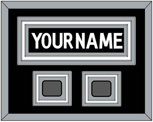 Los Angeles Nameplate With 2 Stanley Cup Finals Patches - Home Black (2011-2017) - Premier Tier 2