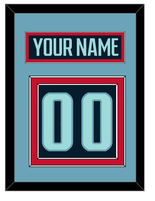 Seattle Nameplate & Number (Back) - Home Navy - Signature Tier 3