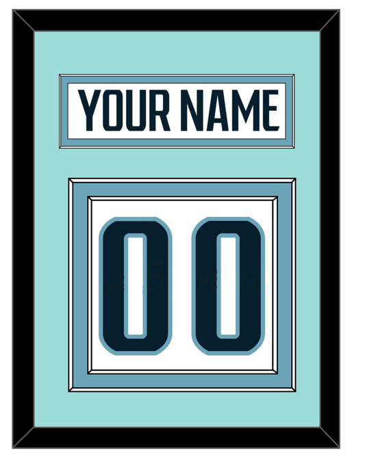 Seattle Nameplate & Number (Back) - Road White - Signature Tier 3
