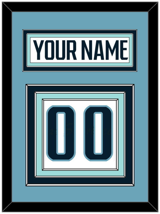 Seattle Nameplate & Number (Back) - Road White - Premier Tier 4