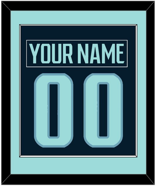 Seattle Nameplate & Number (Back) Combined - Home Navy - Essential Tier 2