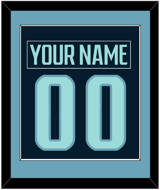 Seattle Nameplate & Number (Back) Combined - Home Navy - Essential Tier 3