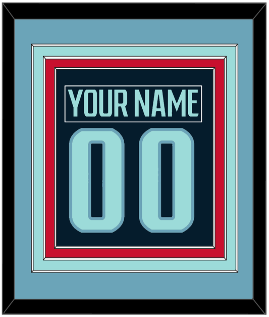 Seattle Nameplate & Number (Back) Combined - Home Navy - Premier Tier 4