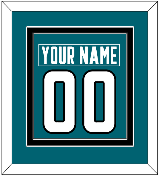 San Jose Nameplate & Number (Back) Combined - Home Teal - Signature Tier 2
