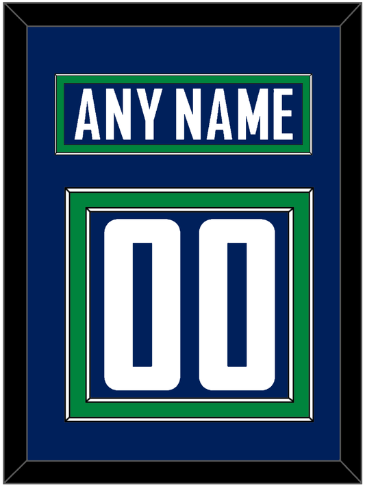Vancouver Nameplate & Number (Back) - Home Blue - Signature Tier 2
