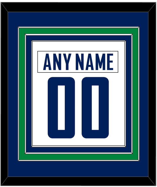 Vancouver Nameplate & Number (Back) Combined - Road White - Premier Tier 2