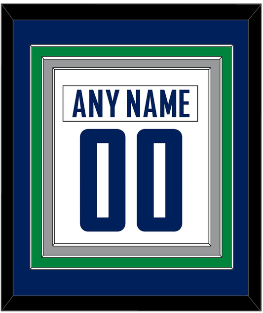 Vancouver Nameplate & Number (Back) Combined - Road White - Premier Tier 3