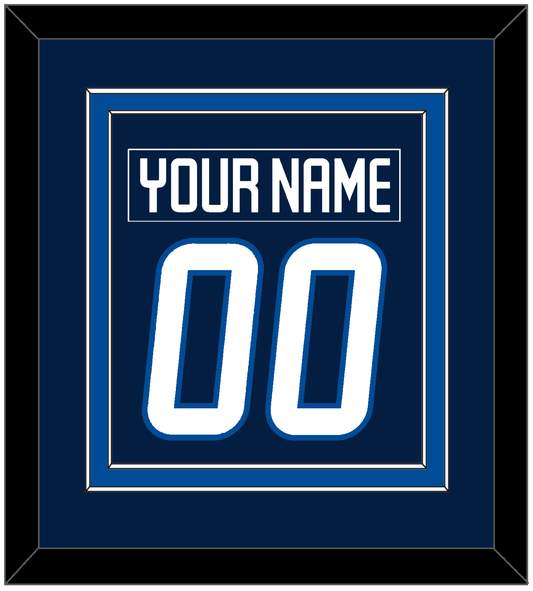 Winnipeg Nameplate & Number (Back) Combined - Home Navy Blue - Signature Tier 2