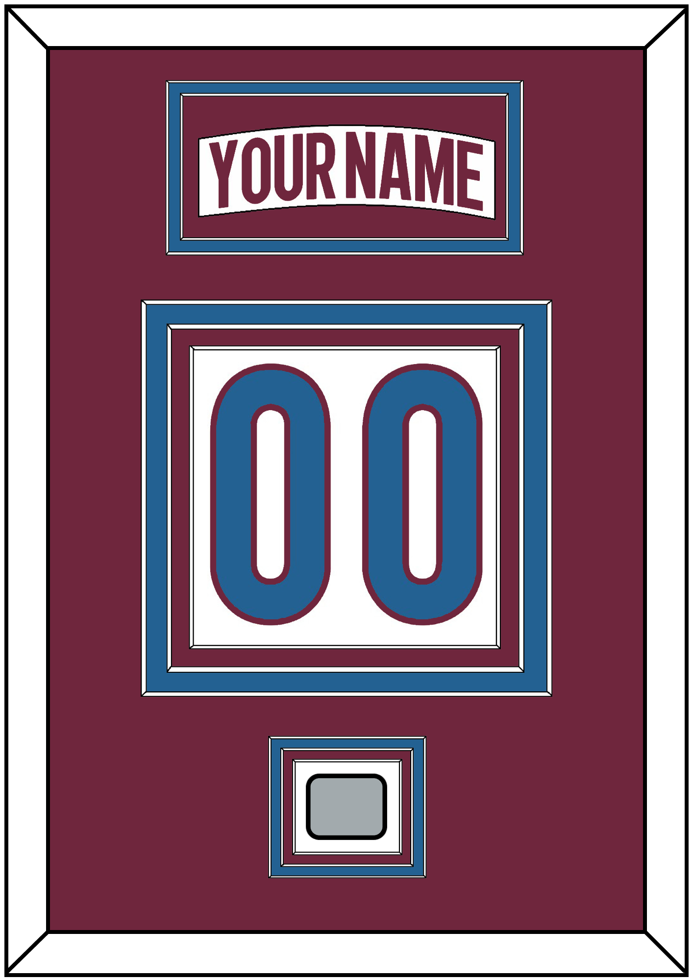 Colorado Nameplate & Number (Back) With Stanley Cup Finals Patch - Road White - Premier Tier 3