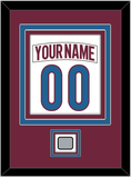 Colorado Nameplate & Number (Back) Combined, With Stanley Cup Finals Patch - Road White - Triple Mat 2