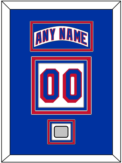 New York Nameplate & Number (Back) With 1994 Stanley Cup Finals Patch - Home White (1990-2004) - Premier Tier 2