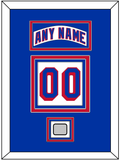 New York Nameplate & Number (Back) With 1994 Stanley Cup Finals Patch - Home White (1990-2004) - Triple Mat 2