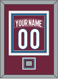 Colorado Nameplate & Number (Back) Combined, With Stanley Cup Finals Patch - Home Burgundy - Triple Mat 2