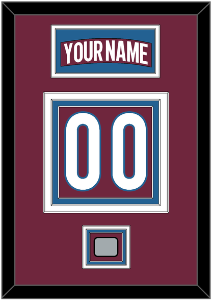 Colorado Nameplate & Number (Back) With Stanley Cup Champions Patch - Home Burgundy - Premier Tier 2