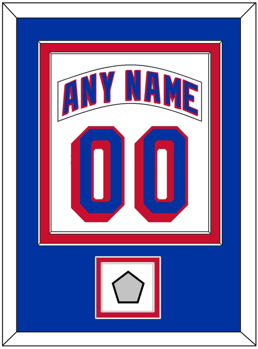 New York Nameplate & Number (Back) Combined, With 1994 Stanley Cup Finals Patch - Home White (1990-2004) - Signature Tier 2