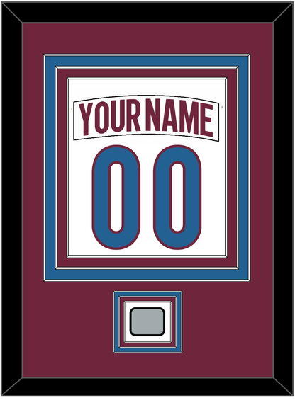 Colorado Nameplate & Number (Back) Combined, With Stanley Cup Champions Patch - Road White - Premier Tier 2