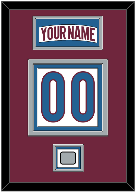Colorado Nameplate & Number (Back) With Stanley Cup Finals Patch - Road White - Premier Tier 4