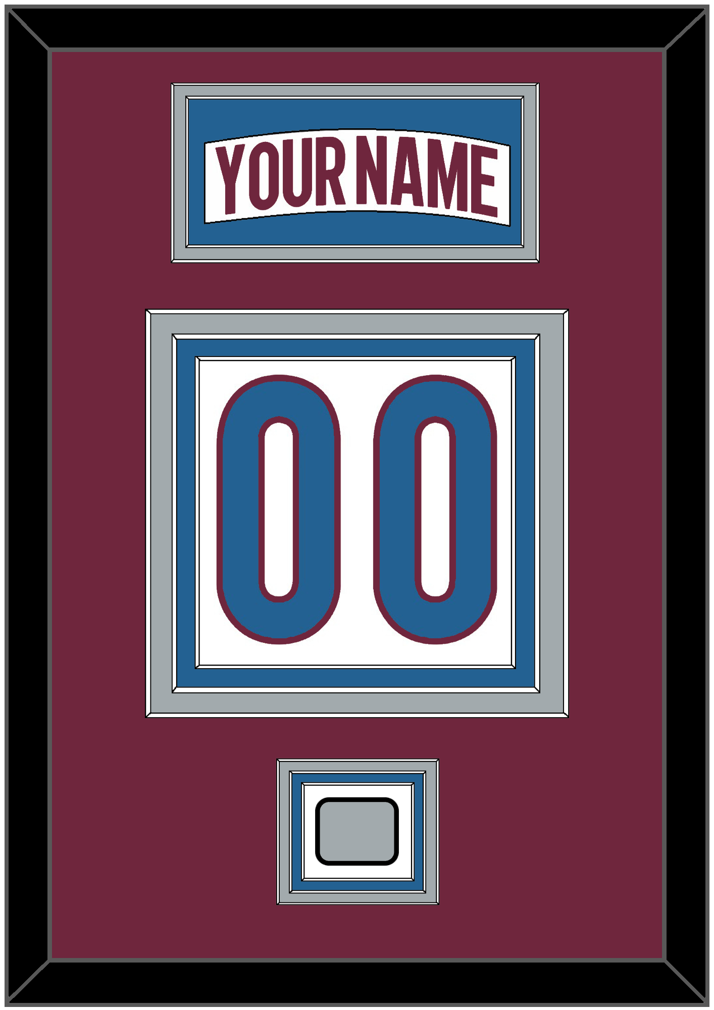 Colorado Nameplate & Number (Back) With Stanley Cup Champions Patch - Road White - Premier Tier 4