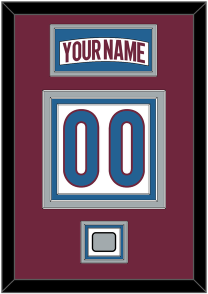 Colorado Nameplate & Number (Back) With Stanley Cup Champions Patch - Road White - Premier Tier 4