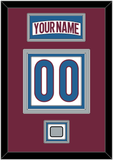 Colorado Nameplate & Number (Back) With Stanley Cup Champions Patch - Road White - Triple Mat 4