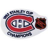 Montreal Nameplate & Number (Back) Combined With Stanley Cup Champions Patch - Home White (1984-1997) - Triple Mat 2