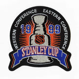 Dallas Nameplate & Number (Back) Combined With Stanley Cup Finals Patch - Home White (1994-1999) - Double Mat 2